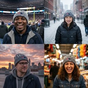 NEW ERA New England Patriots Authentic Acrylic Knit Cap Hat Beanie Patch Logo